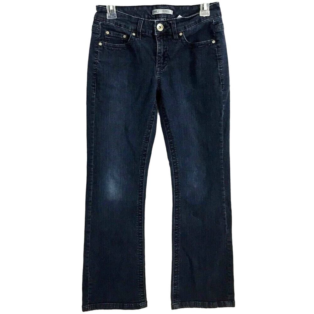 Lee Secretly Slender Jeans Womens Size 4 Petite Platinum Label  Dark Wash‎ Denim